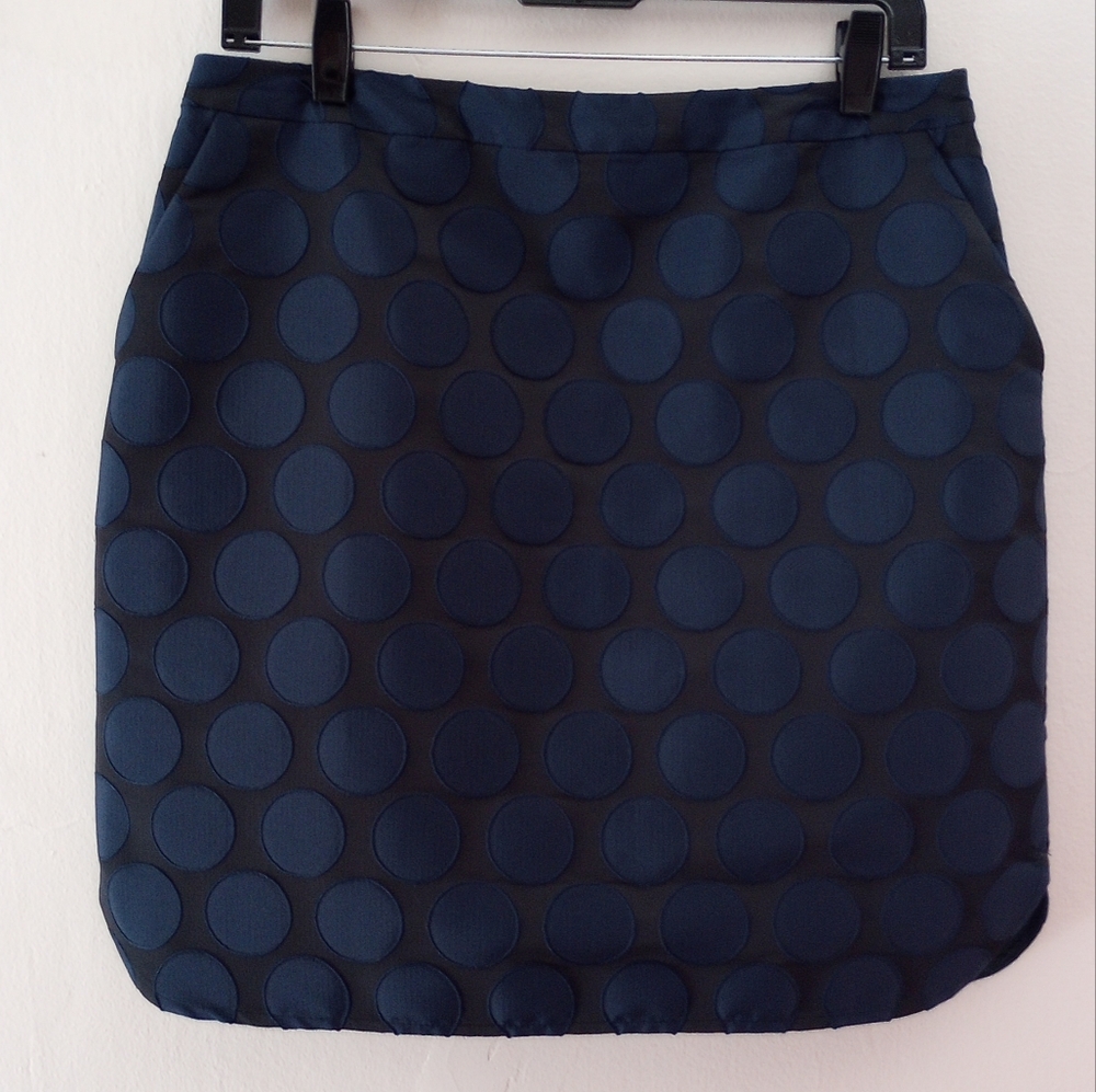 Boden Black with Navy Polka Dot Pencil Skirt